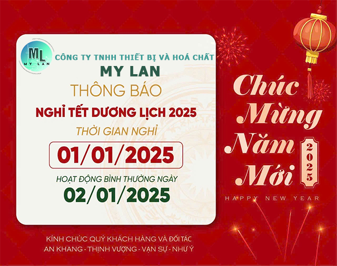 lịch nghỉ tết dương lịch 2025 - thiết bị hóa chất My Lan