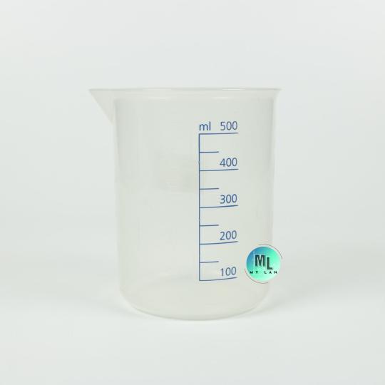 Cốc nhựa 500ml, kẻ vạch xanh